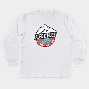 Ski L' Alpe D'Huez France Skiing Paradise Kids Long Sleeve T-Shirt